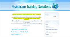 Desktop Screenshot of healthcaretrainingsolutions.ie