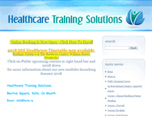 Tablet Screenshot of healthcaretrainingsolutions.ie